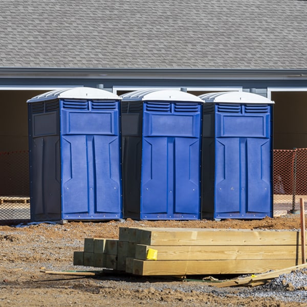 what is the expected delivery and pickup timeframe for the porta potties in Caldwell Michigan